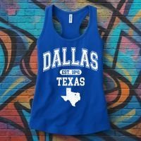 Dallas Texas Est 1841 Varsity Women's Tank Top thumb 3