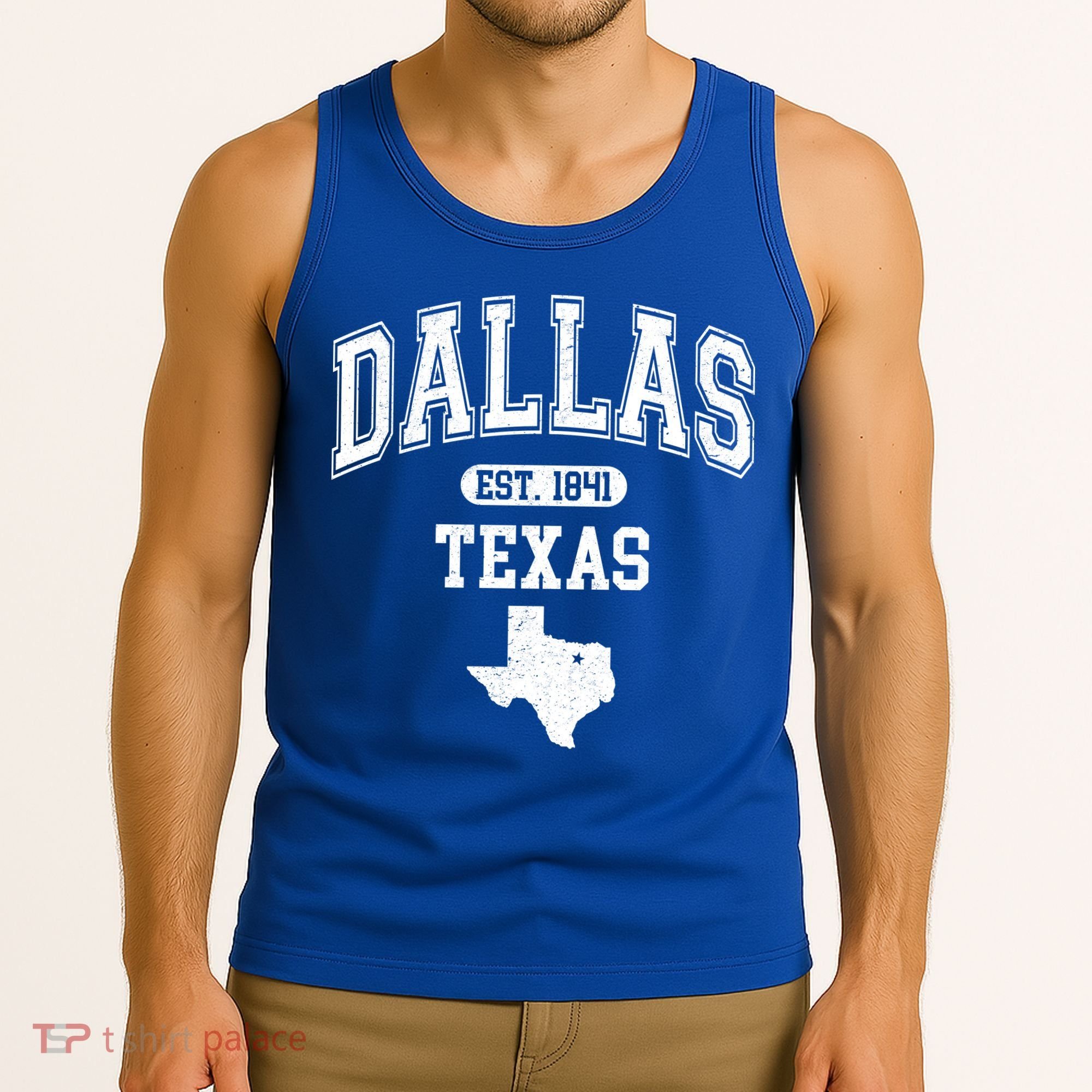 Dallas Texas Est 1841 Varsity Tank Top