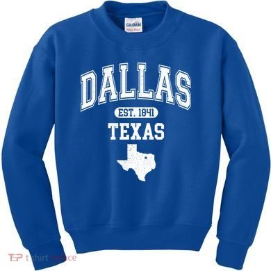 Dallas Texas Est 1841 Varsity Kids Sweatshirt