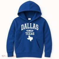 Dallas Texas Est 1841 Varsity Kids Hoodie thumb 0