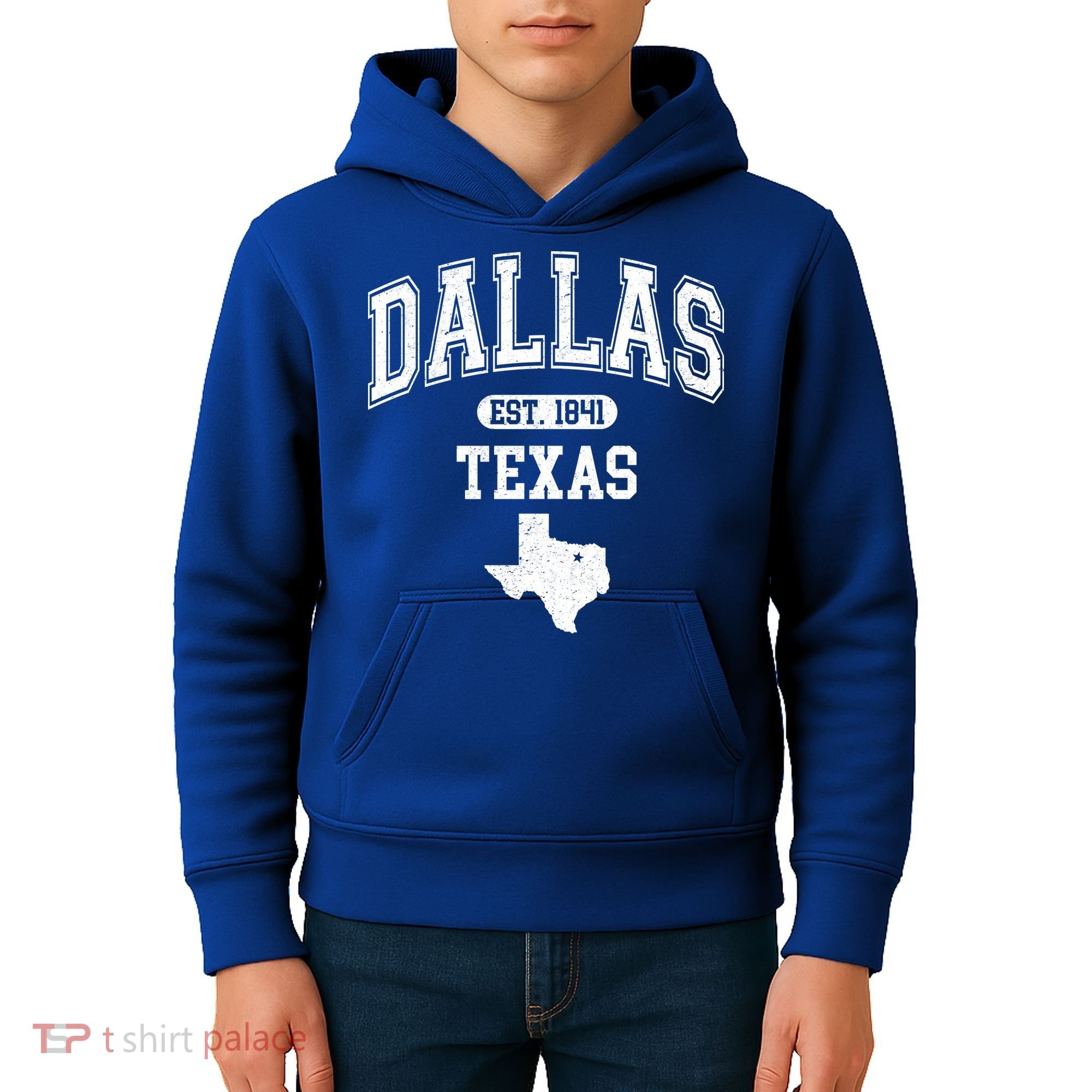 Dallas Texas Est 1841 Varsity Kids Hoodie