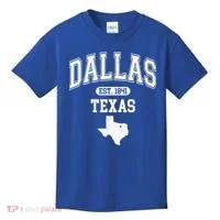 Dallas Texas Est 1841 Varsity Kids T-Shirt thumb 0