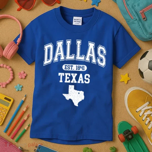Dallas Texas Est 1841 Varsity Kids T-Shirt