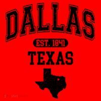 Dallas Texas Est 1841 Varsity Santa Hat thumb 1