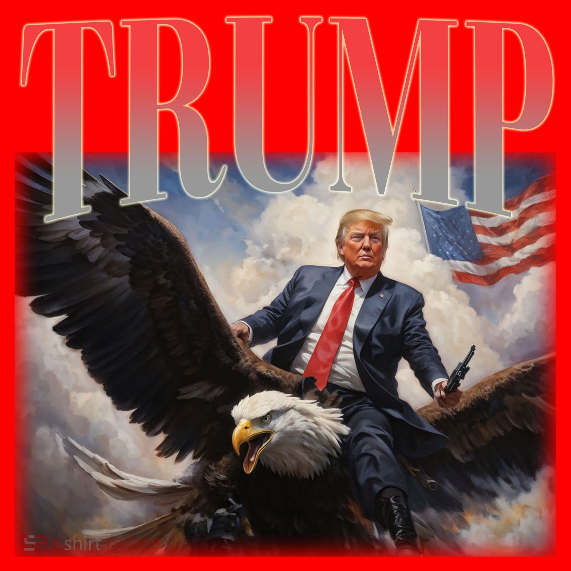 Donald Trump Eagle Usa Maga Santa Hat