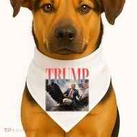 Donald Trump Eagle Usa Maga USA-Made Doggie Bandana thumb 1