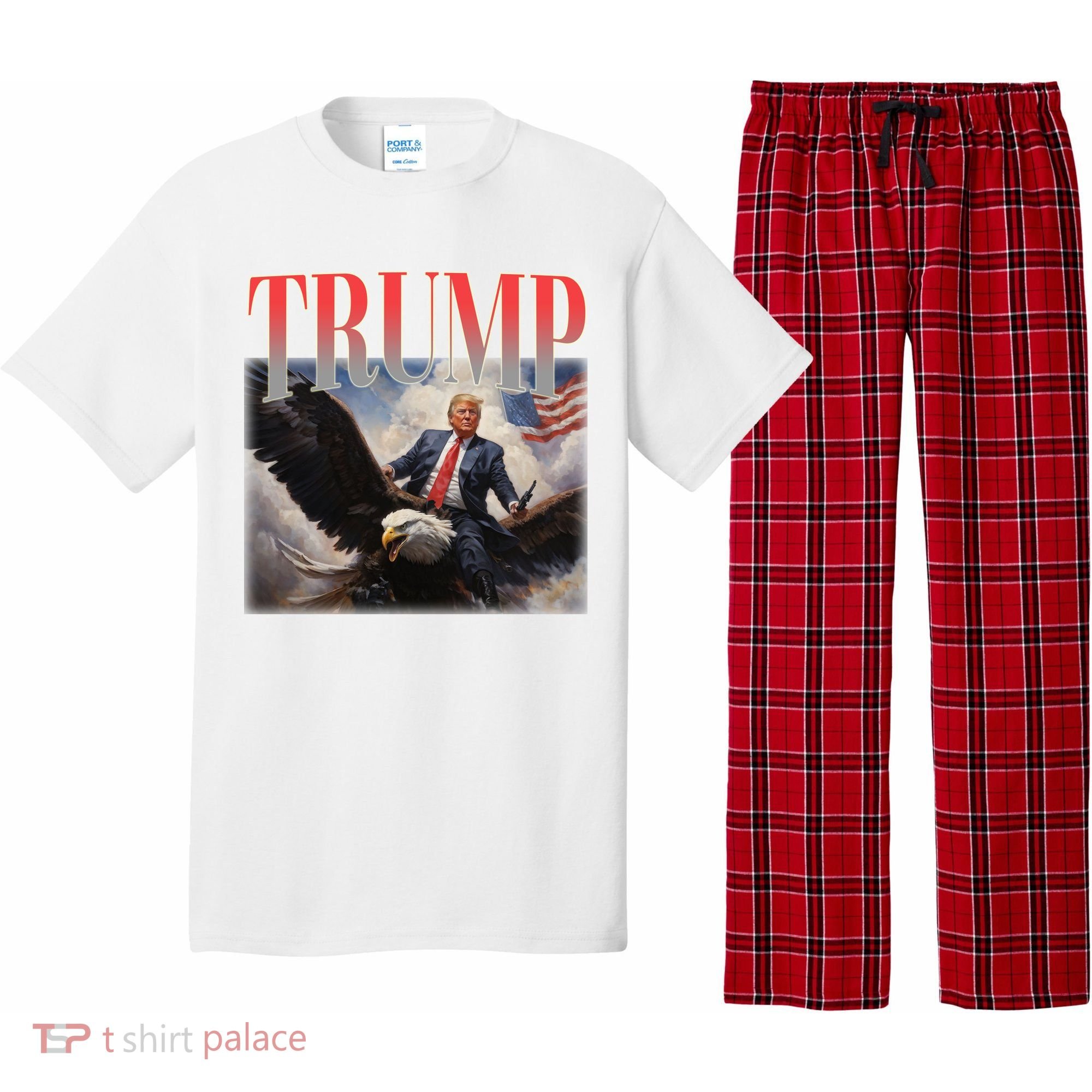 Donald Trump Eagle Usa Maga Pajama Set