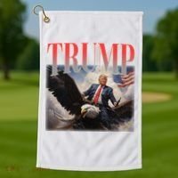 Donald Trump Eagle Usa Maga Golf Towel thumb 1