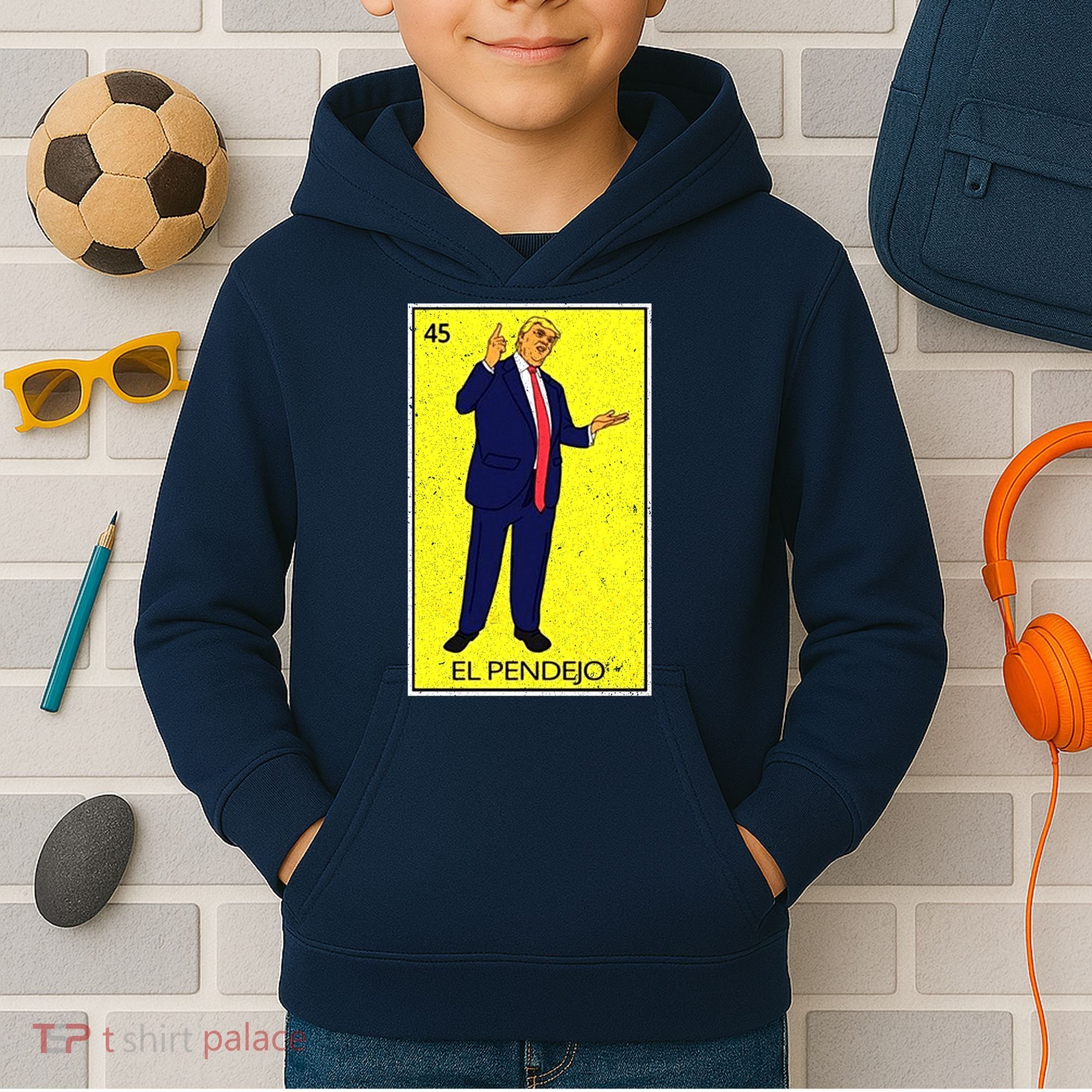 Donald Trump El Pendejo Kids Hoodie