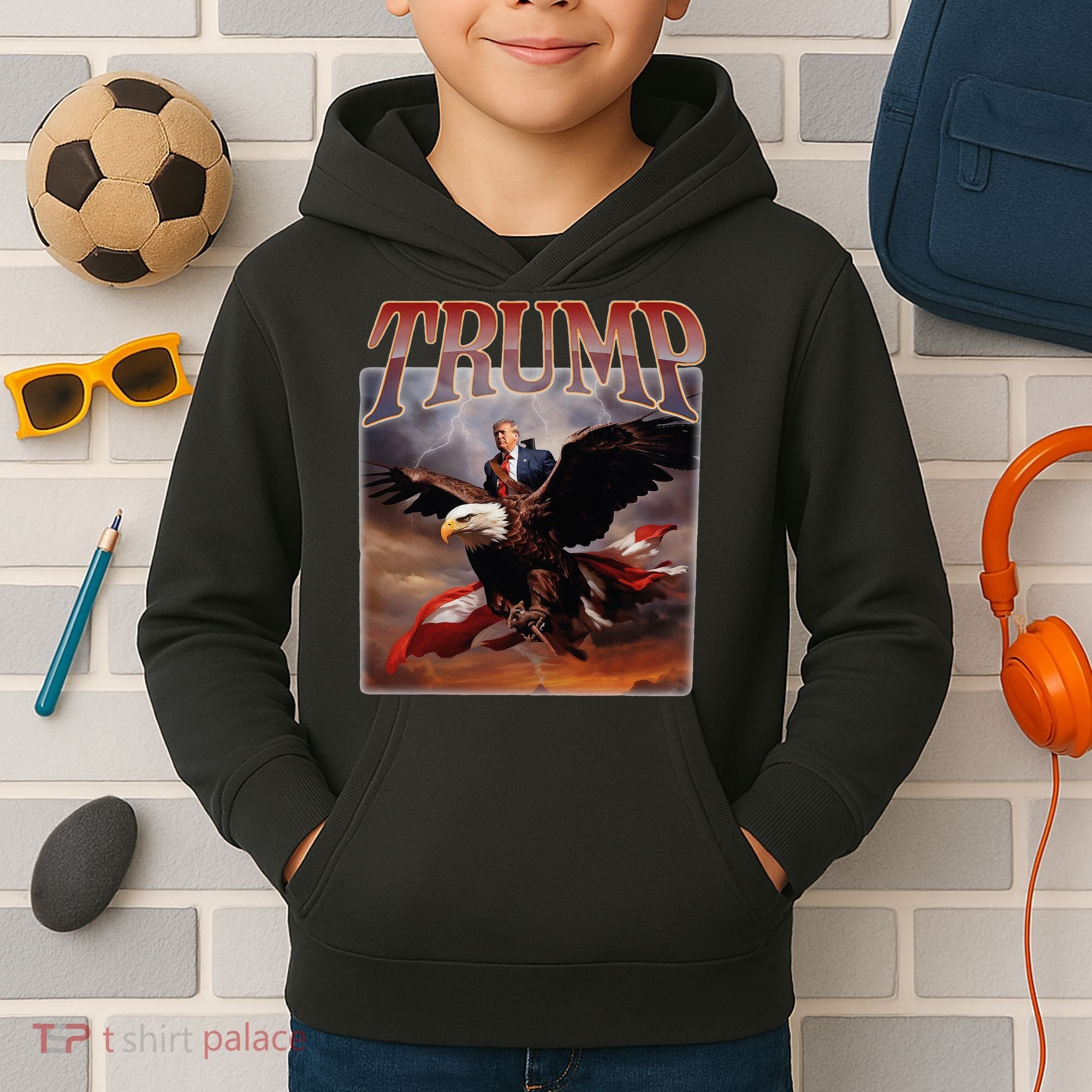 Donald Trump Eagle Usa President Kids Hoodie