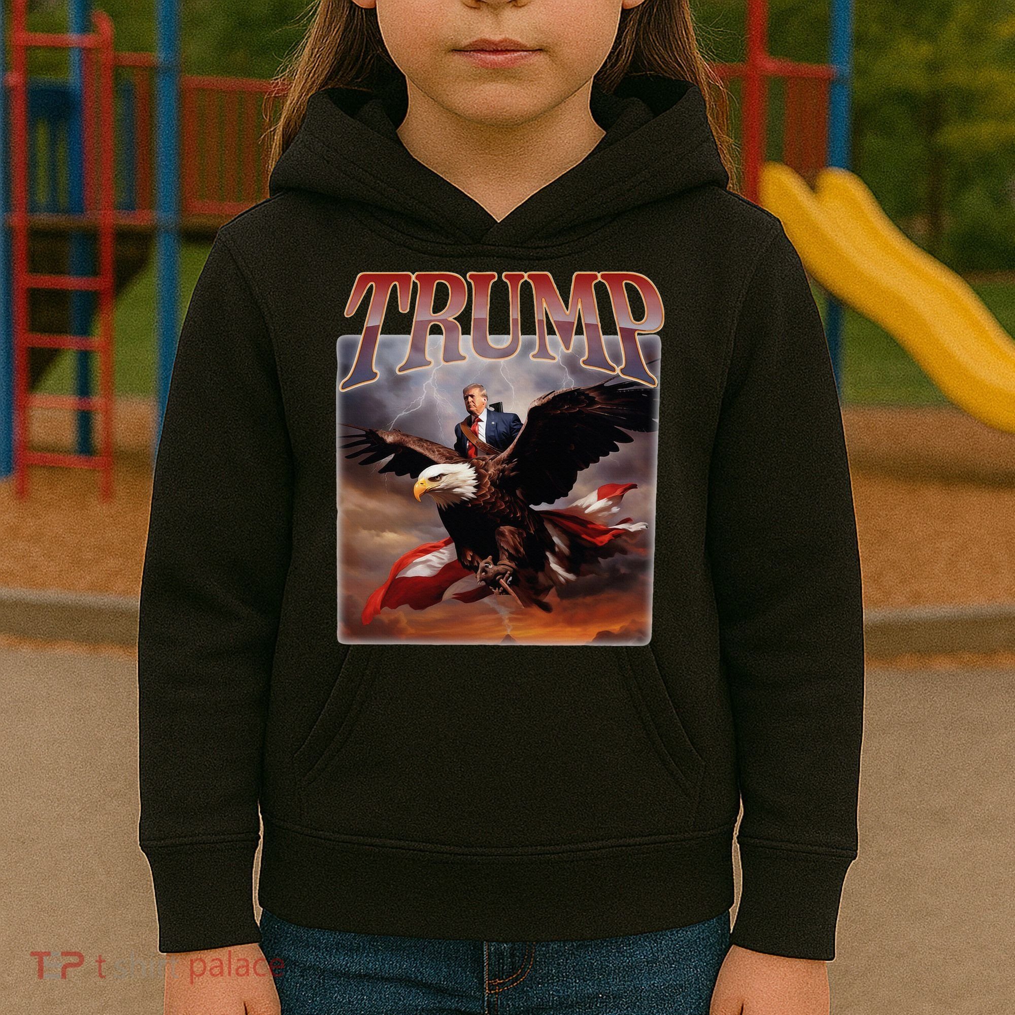 Donald Trump Eagle Usa President Kids Hoodie