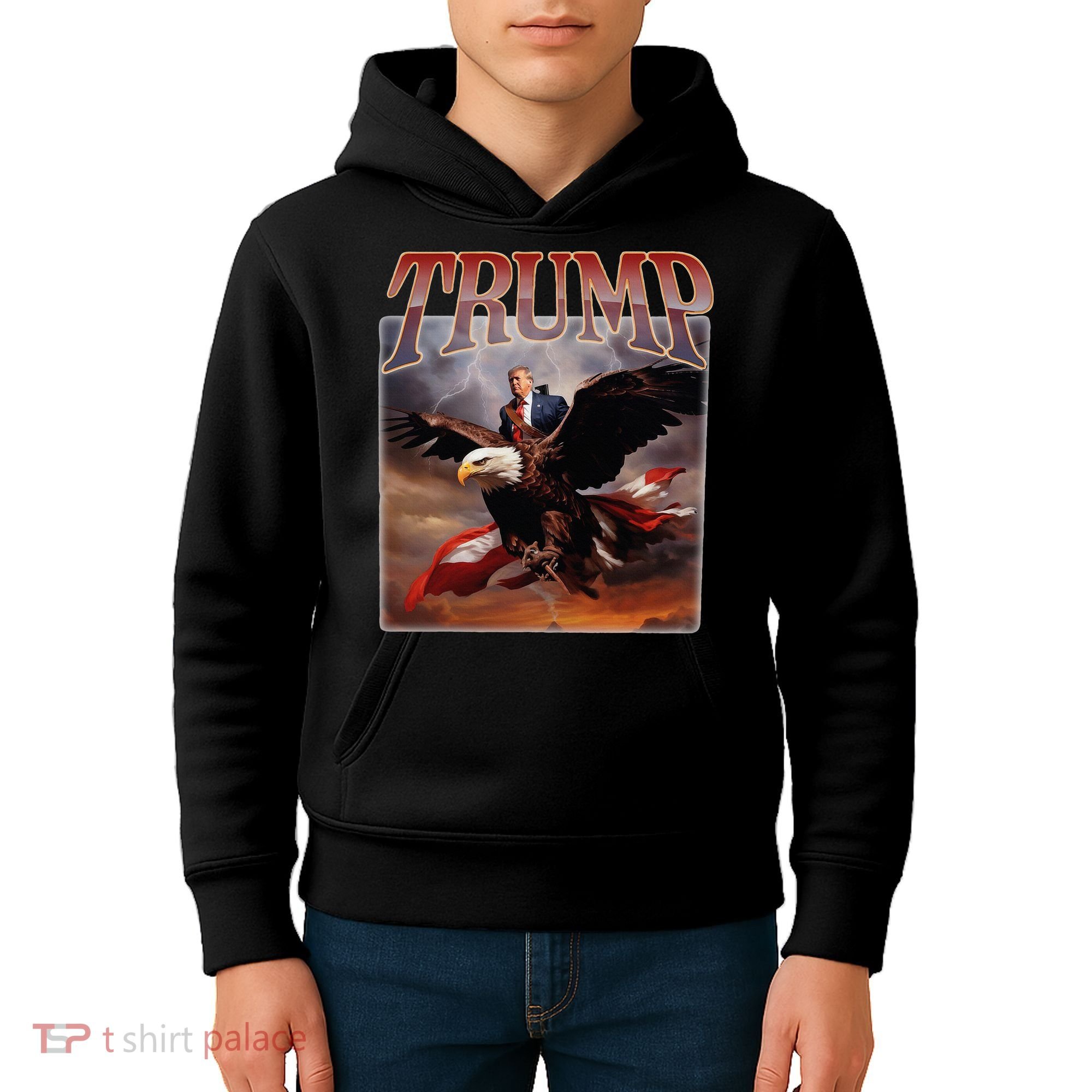 Donald Trump Eagle Usa President Kids Hoodie