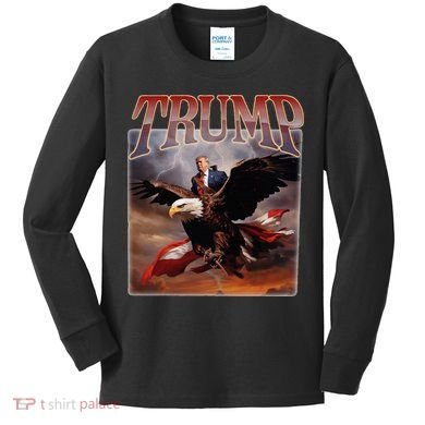 Donald Trump Eagle Usa President Kids Long Sleeve Shirt