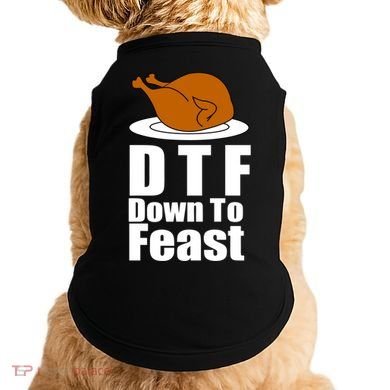 DTF Down To Feast Funny Thanksgiving Doggie Tank