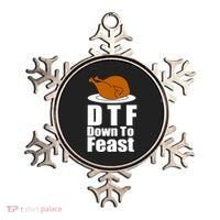 DTF Down To Feast Funny Thanksgiving Ornament thumb 0