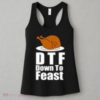 DTF Down To Feast Funny Thanksgiving Women's Tank Top thumb 3