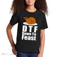 DTF Down To Feast Funny Thanksgiving Kids T-Shirt thumb 2