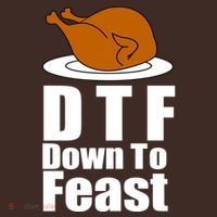 DTF Down To Feast Funny Thanksgiving Mousepad thumb 1