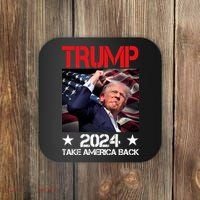 Donald Trump Fist Pump Take America Back 2024 Usa Coaster thumb 0
