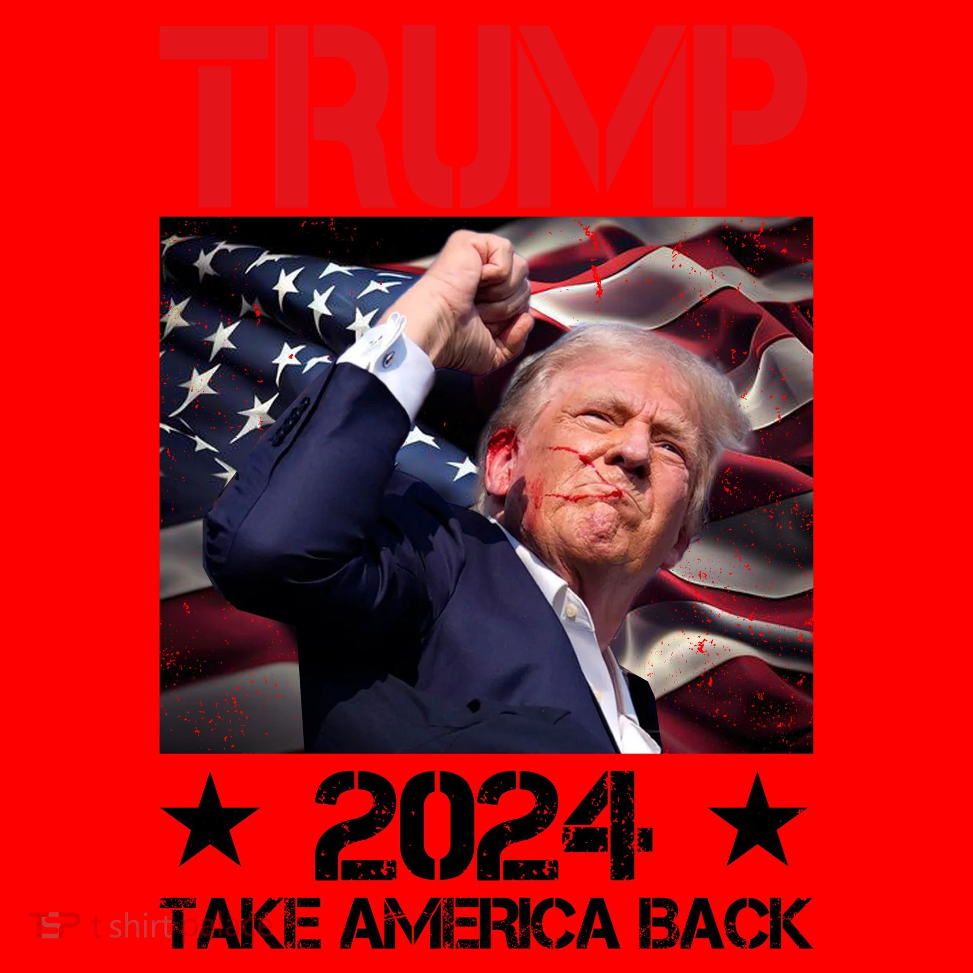 Donald Trump Fist Pump Take America Back 2024 Usa Santa Hat