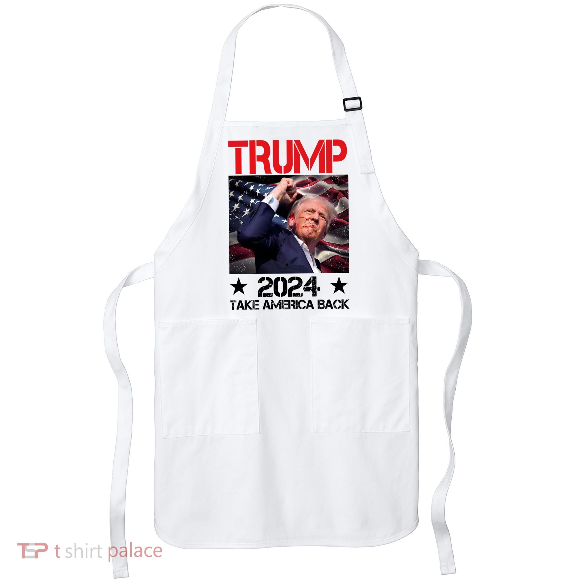 Donald Trump Fist Pump Take America Back 2024 Usa Apron