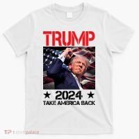 Donald Trump Fist Pump Take America Back 2024 Usa T-Shirt thumb 0