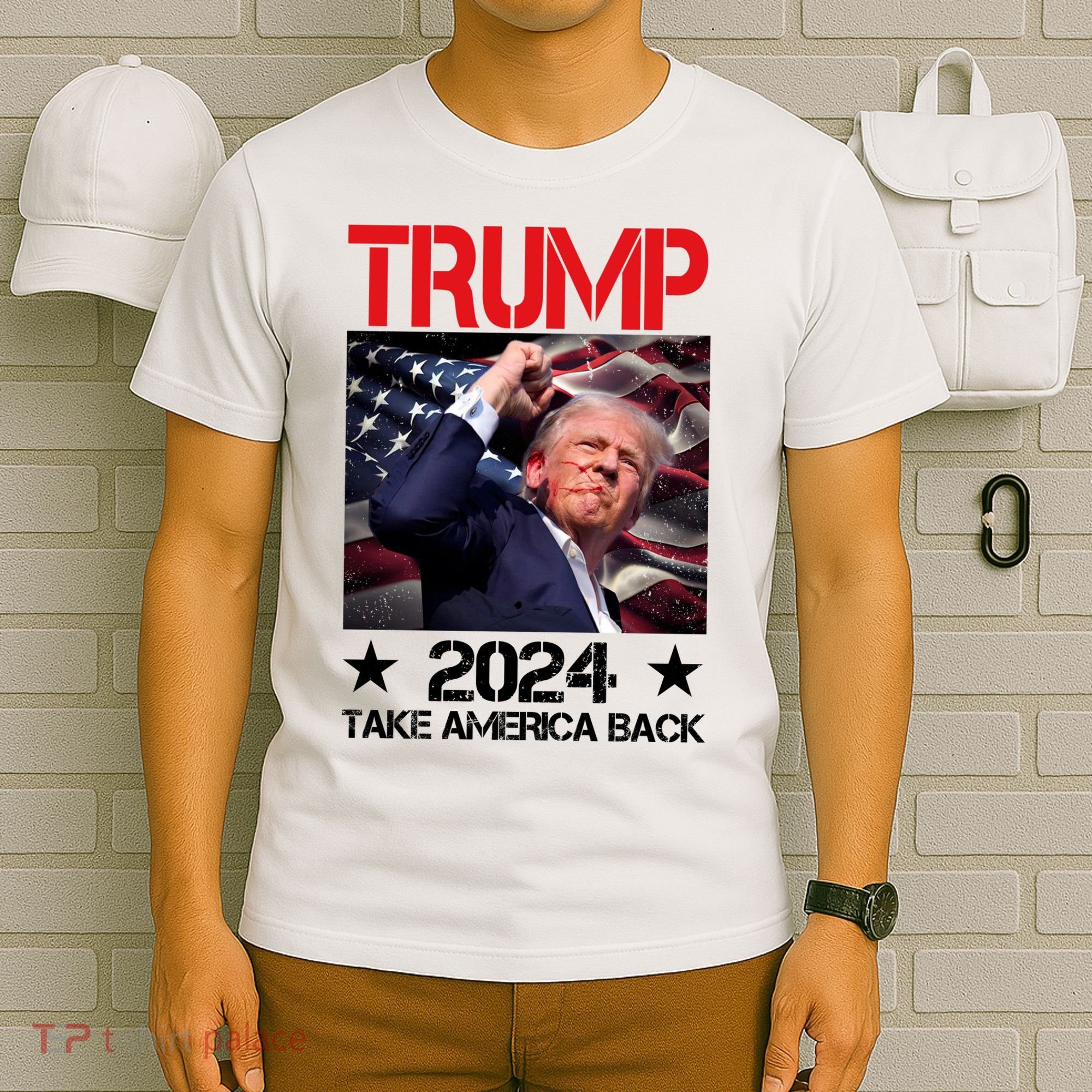 Donald Trump Fist Pump Take America Back 2024 Usa T-Shirt
