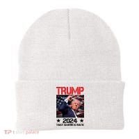 Donald Trump Fist Pump Take America Back 2024 Usa Beanie thumb 0