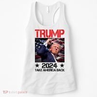 Donald Trump Fist Pump Take America Back 2024 Usa Women's Tank Top thumb 0