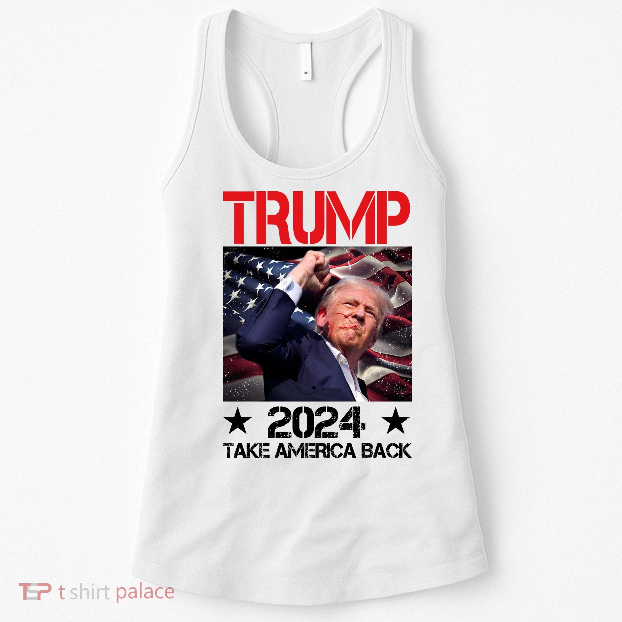 Donald Trump Fist Pump Take America Back 2024 Usa Women's Tank Top