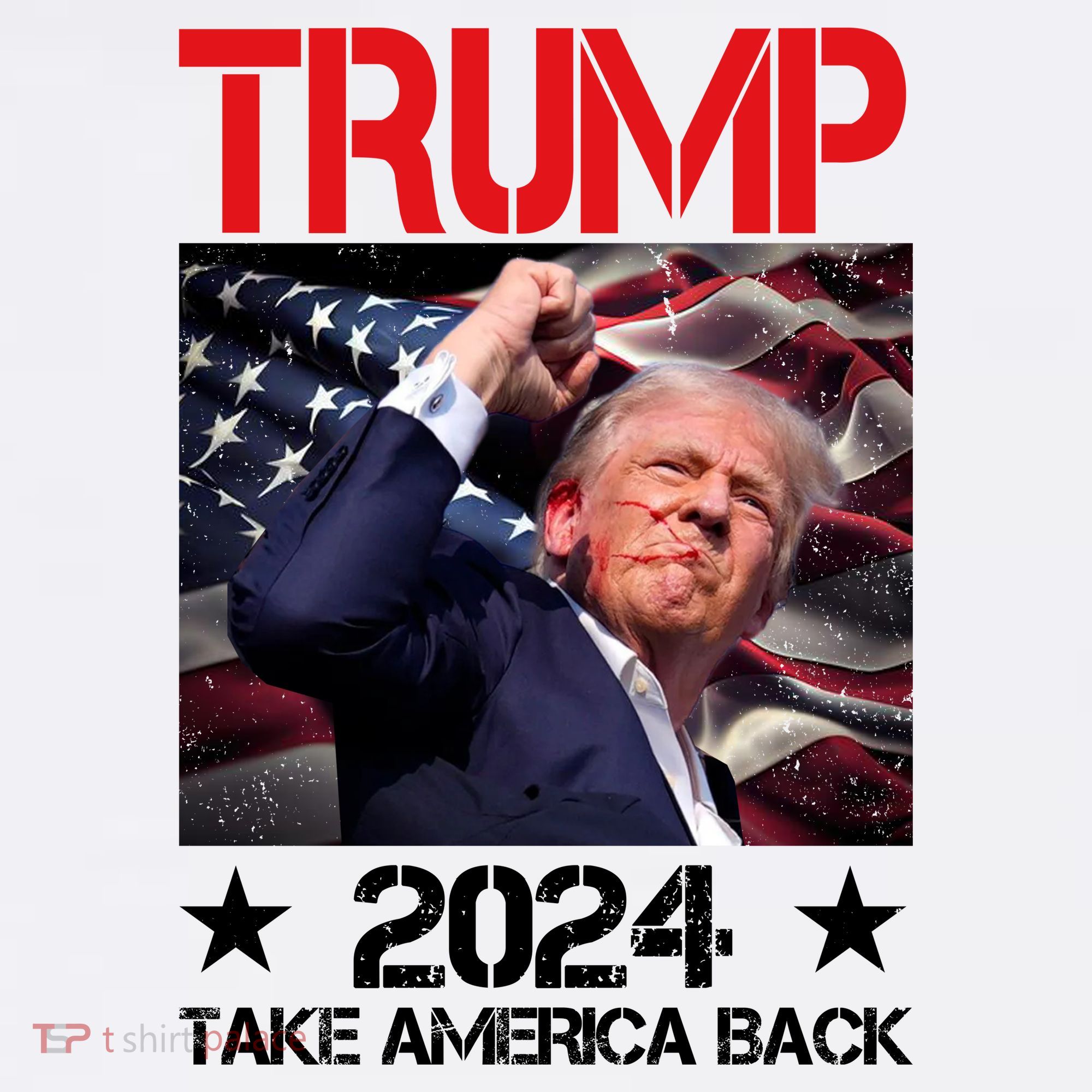 Donald Trump Fist Pump Take America Back 2024 Usa Kids T-Shirt
