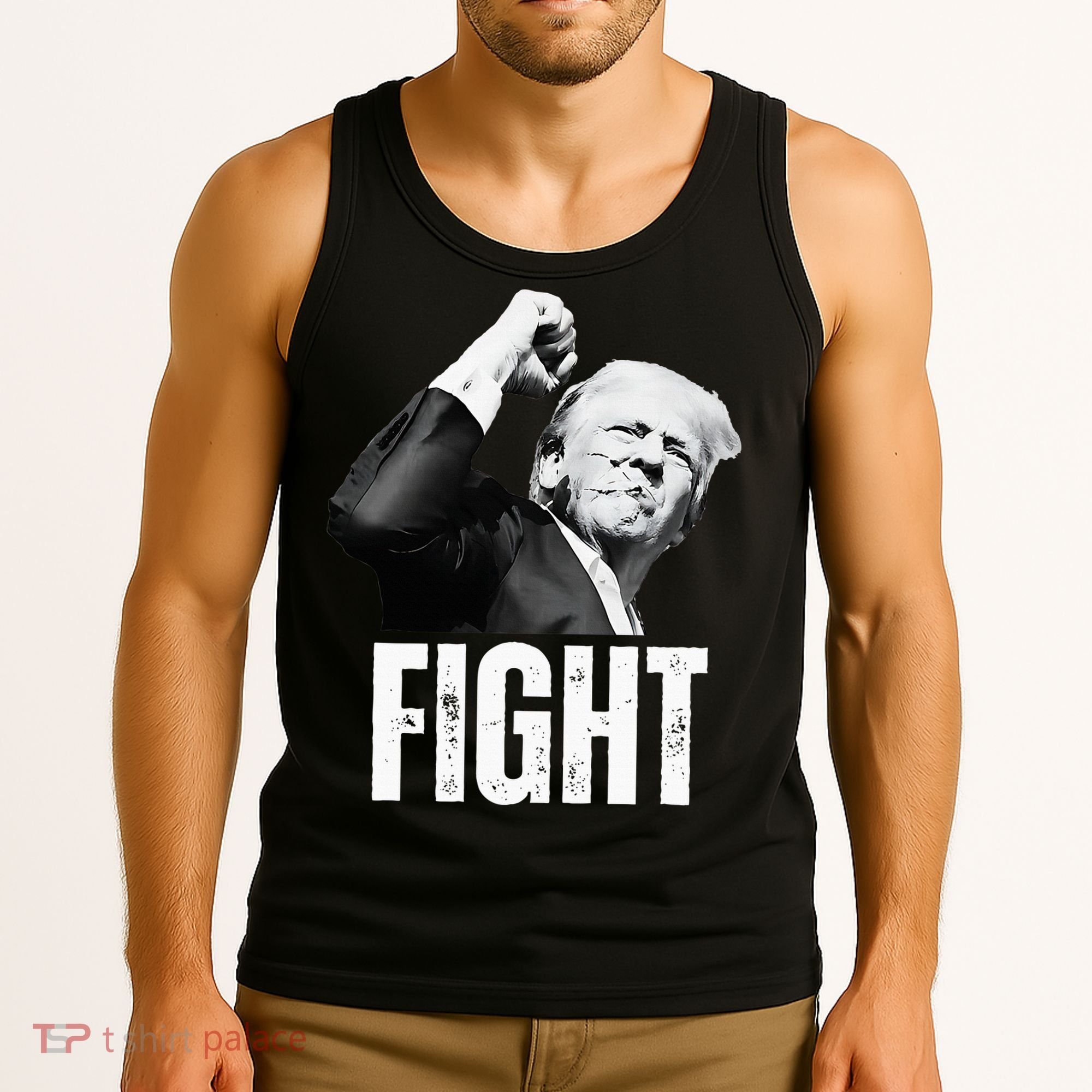 Donald Trump Fist Pump Donald Trump Shooting Tank Top