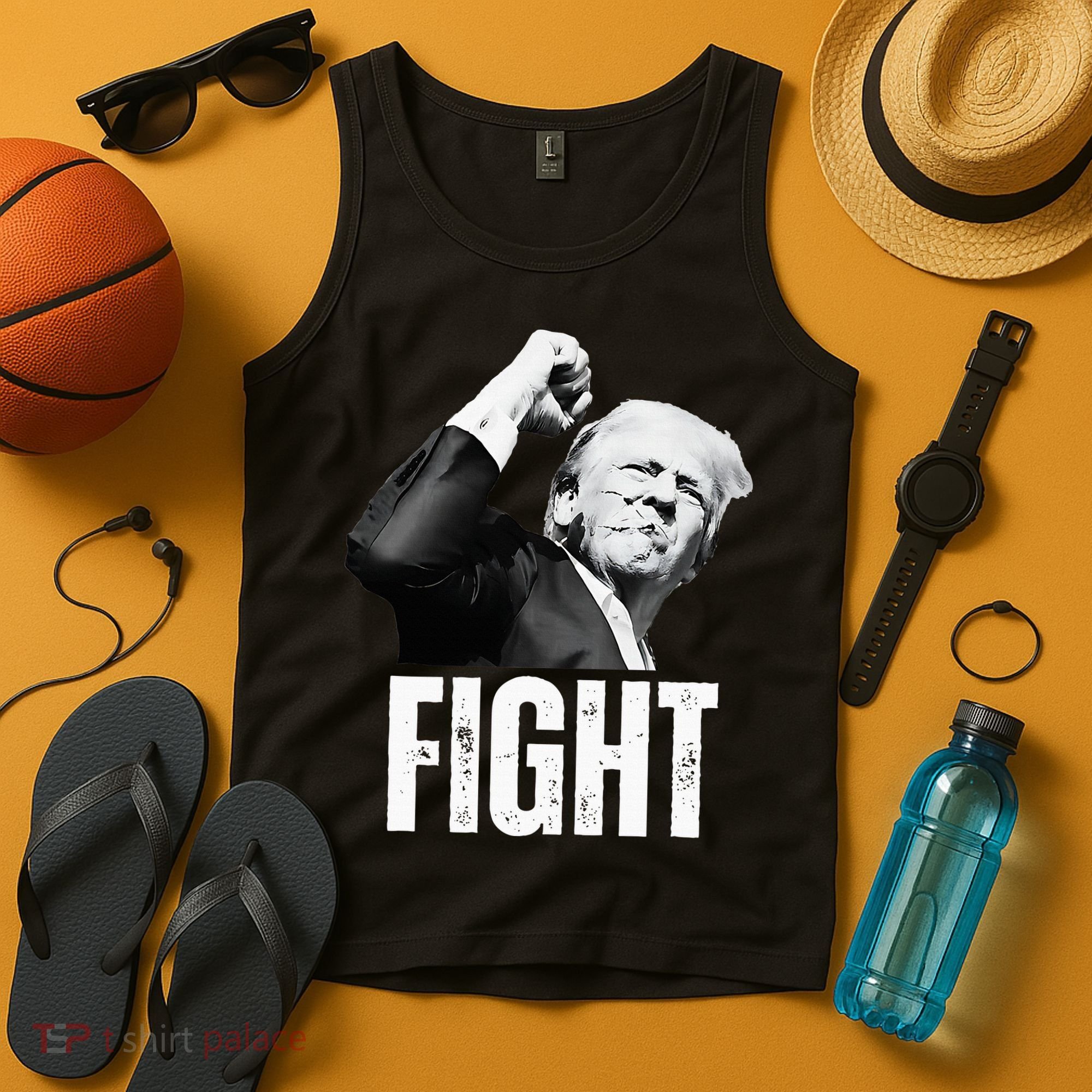 Donald Trump Fist Pump Donald Trump Shooting Tank Top