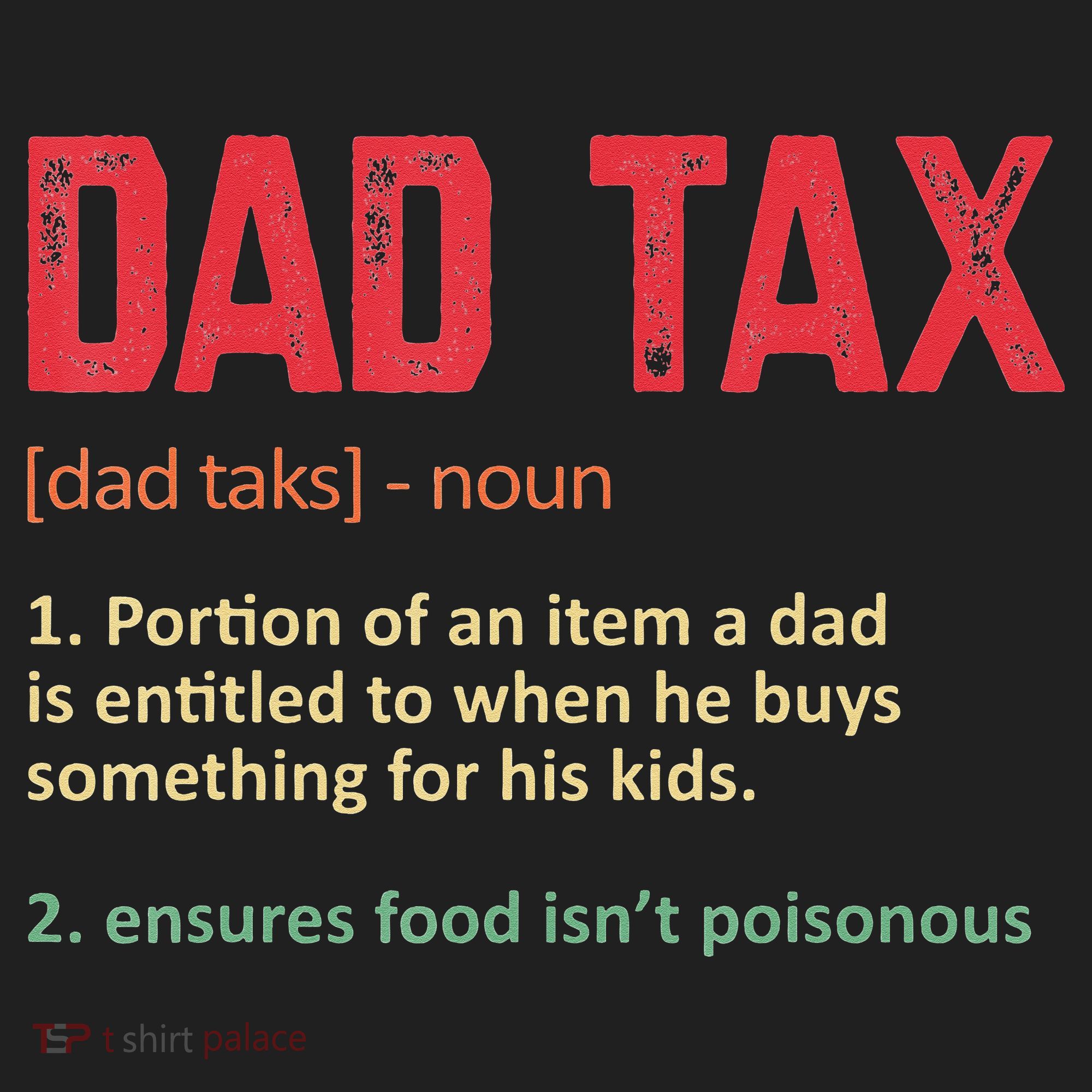 Dad Tax Funny Dad Tax Definition Father's day Golf Towel