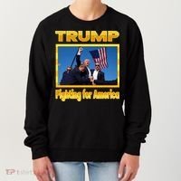 Donald Trump Fighting For America Women's Sweatshirt thumb 0