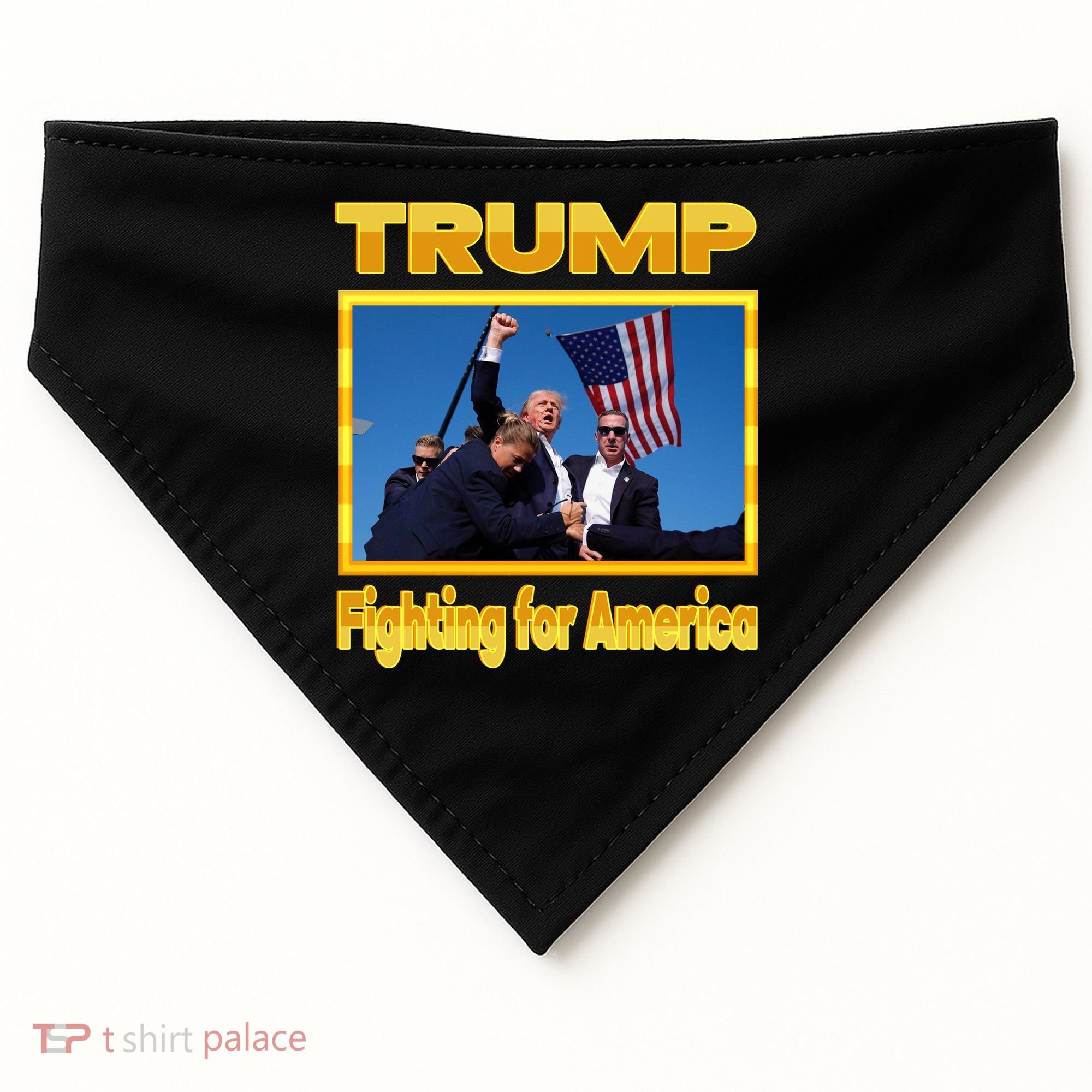 Donald Trump Fighting For America USA-Made Doggie Bandana