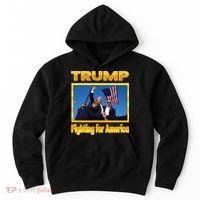 Donald Trump Fighting For America Hoodie thumb 0