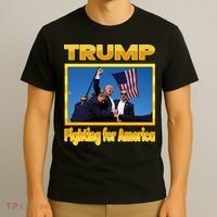 Donald Trump Fighting For America T-Shirt thumb 3