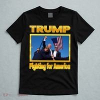 Donald Trump Fighting For America T-Shirt thumb 5
