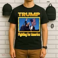Donald Trump Fighting For America T-Shirt thumb 6