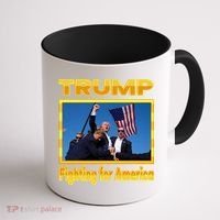 Donald Trump Fighting For America Coffee Mug thumb 1
