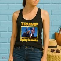 Donald Trump Fighting For America Women's Tank Top thumb 2