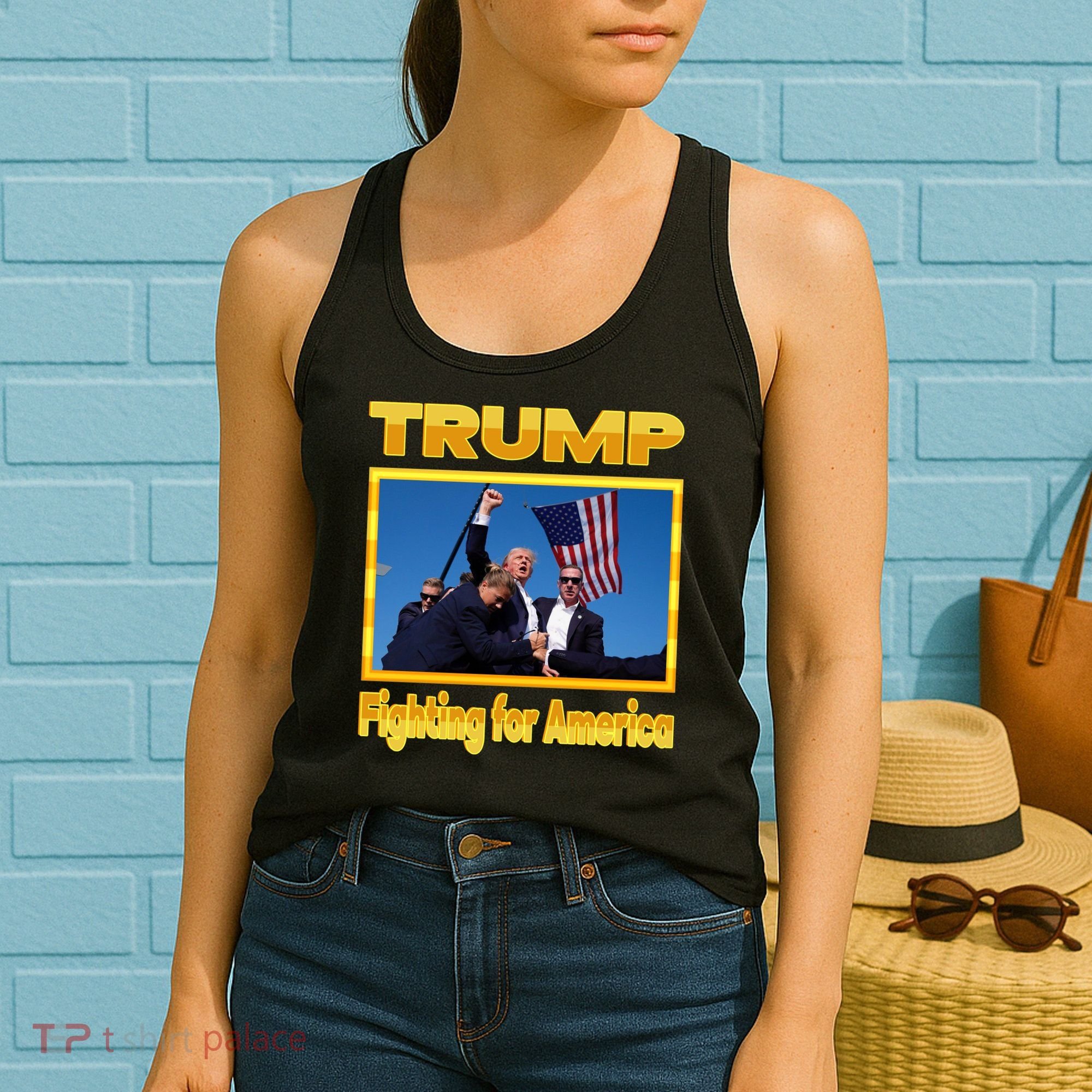 Donald Trump Fighting For America Women's Tank Top