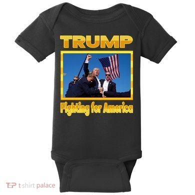 Donald Trump Fighting For America Baby Bodysuit