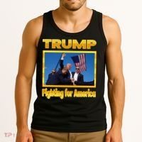 Donald Trump Fighting For America Tank Top thumb 3