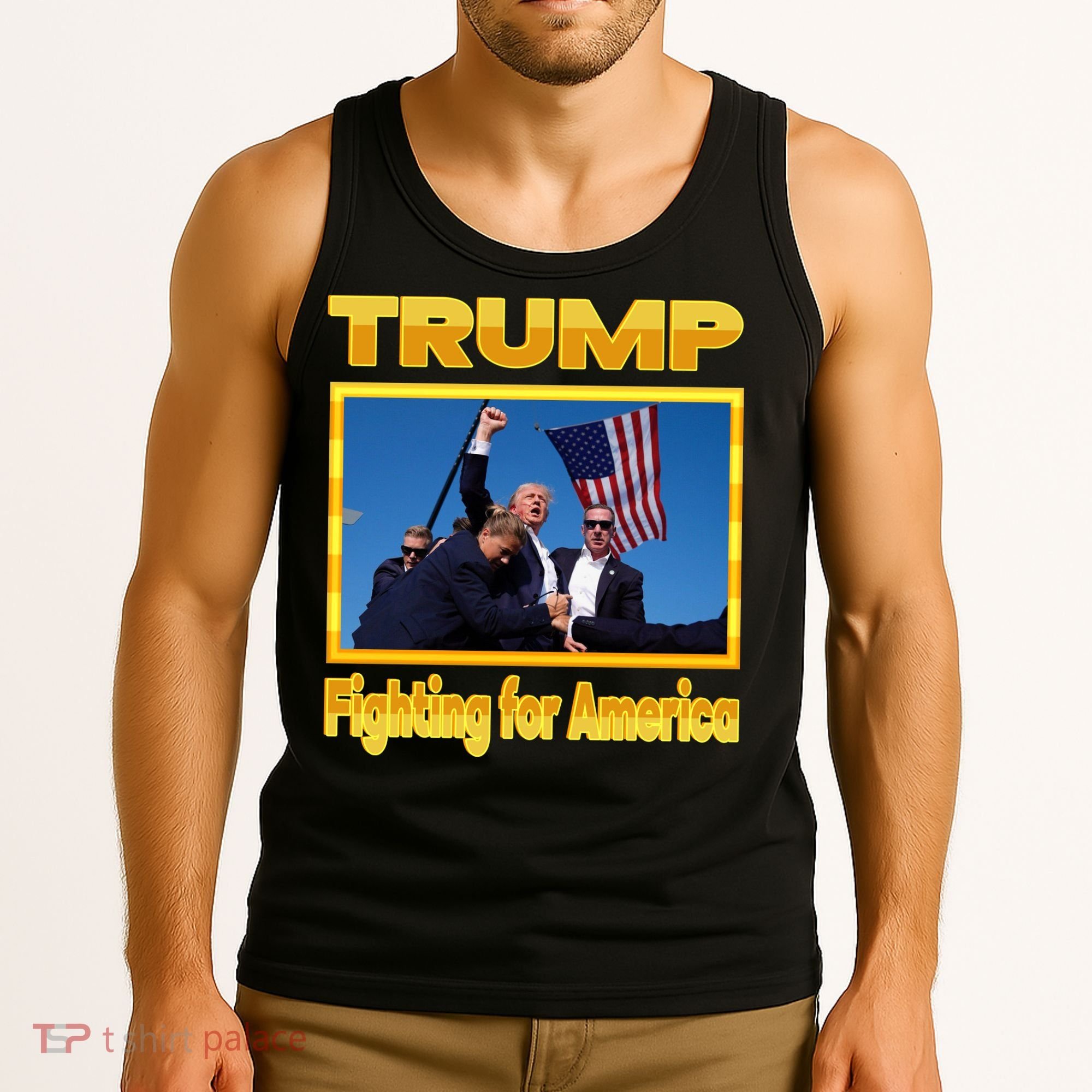 Donald Trump Fighting For America Tank Top