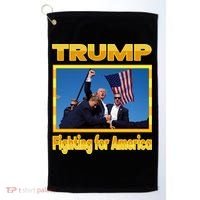 Donald Trump Fighting For America Golf Towel thumb 0