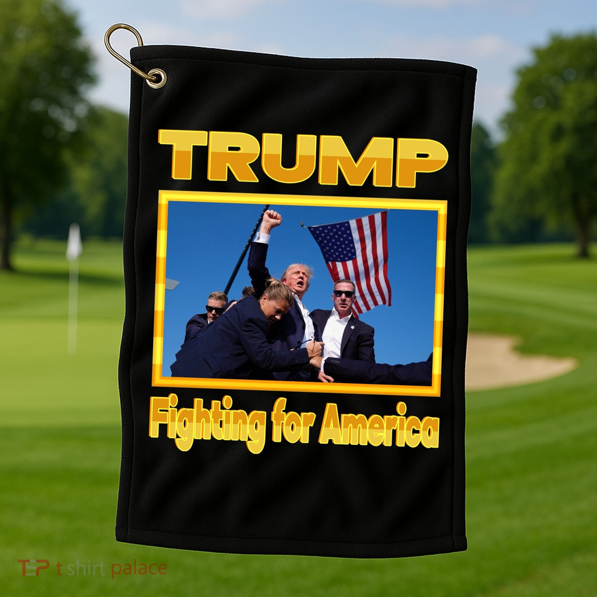 Donald Trump Fighting For America Golf Towel