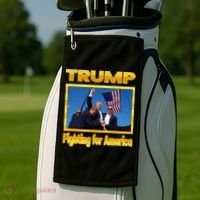 Donald Trump Fighting For America Golf Towel thumb 2