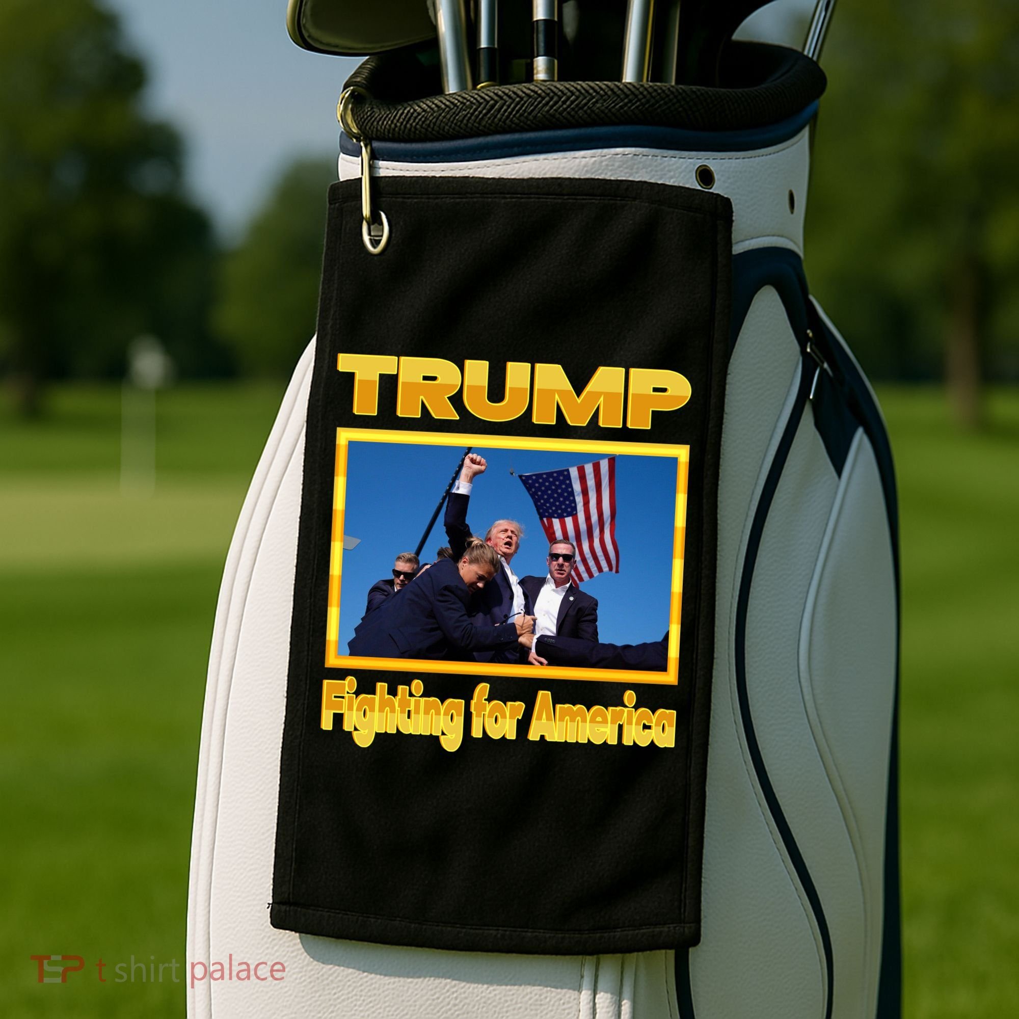 Donald Trump Fighting For America Golf Towel